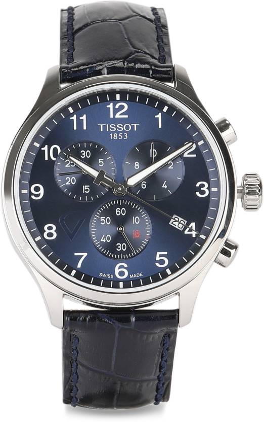  Shop Authentic Tissot Chrono XL Viral Kohli Special Edition Blue Dial Blue Leather Strap Watch For Men - T116.617.16.047.01 - Luxxuri