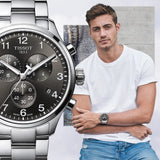  Shop Authentic Tissot T Classic Chrono XL Black Dial Silver Steel Strap Watch For Men - T116.617.11.057.01 - Luxxuri
