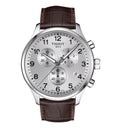  Shop Authentic Tissot T Sport Chrono XL Classic Silver Dial Brown Leather Strap Watch For Men - T116.617.16.037.00 - Luxxuri