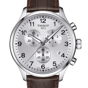  Shop Authentic Tissot Chrono XL Silver Dial Brown Leather Strap Watch For Men - T116.617.16.037.00 - Luxxuri