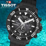  Shop Authentic Tissot Seastar 1000 Chronograph Black Dial Black Rubber Strap Watch For Men - T120.417.37.051.02 - Luxxuri