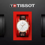  Shop Authentic Tissot Carson Premium Chronograph White Dial Brown Leather Strap Watch For Men - T122.417.36.011.00 - Luxxuri