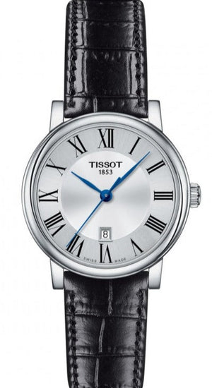  Shop Authentic Tissot Carson Premium Lady Silver Dial Black Leather Strap Watch For Women - T122.210.16.033.00 - Luxxuri