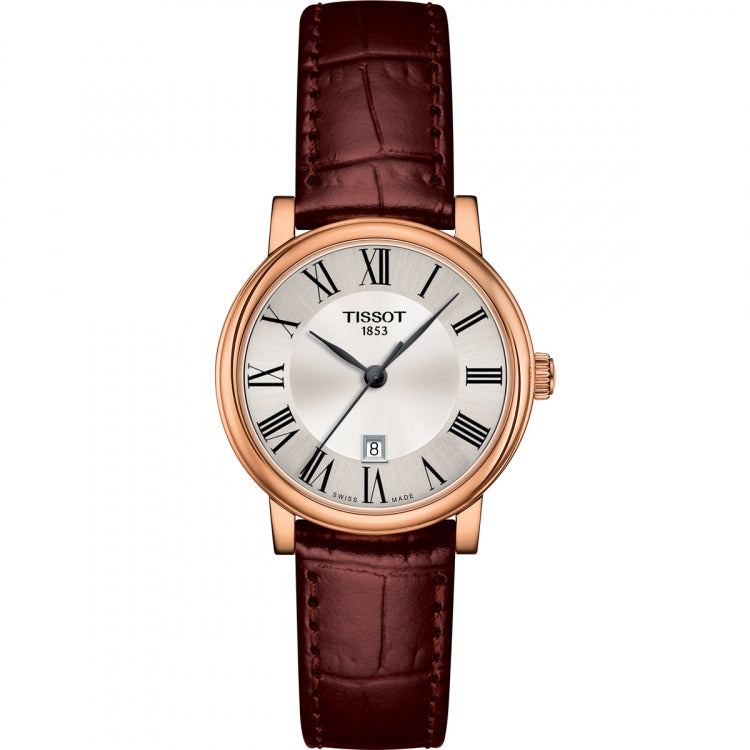  Shop Authentic Tissot T Classic Carson Premium White Dial Brown Leather Strap Watch for Women - T122.207.36.033.00 - Luxxuri
