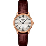  Shop Authentic Tissot T Classic Carson Premium White Dial Brown Leather Strap Watch for Women - T122.207.36.033.00 - Luxxuri