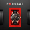  Shop Authentic Tissot Supersport Chrono Black Dial Black Leather Strap Watch for Men - T125.617.36.051.00 - Luxxuri