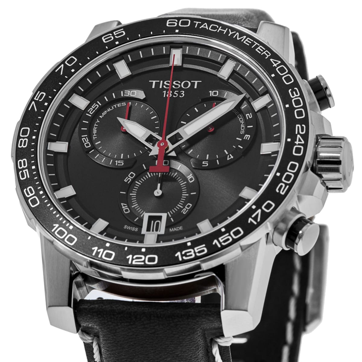  Shop Authentic Tissot Supersport Chrono Black Dial Black Leather Strap Watch for Men - T125.617.16.051.00 - Luxxuri