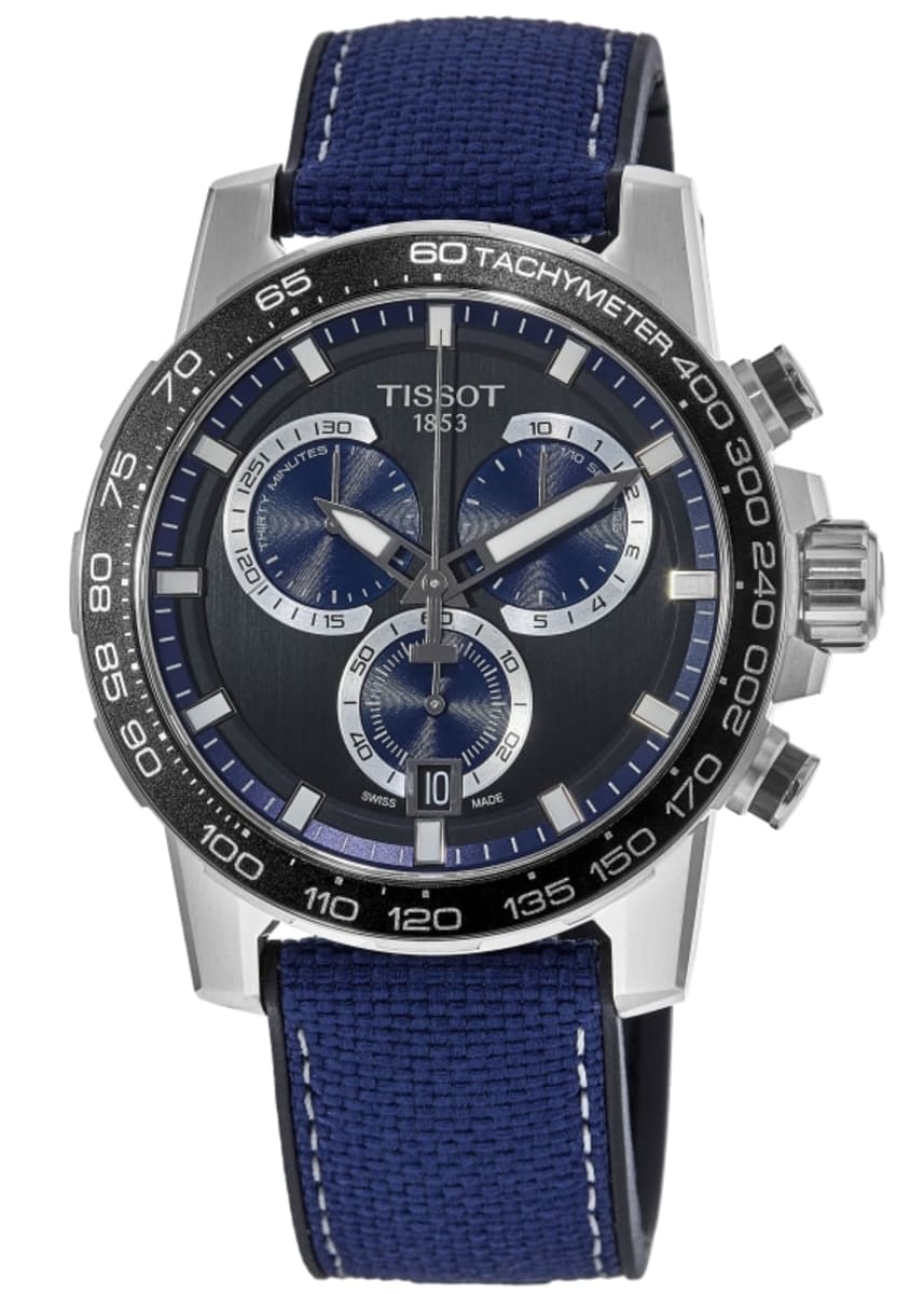  Shop Authentic Tissot Supersport Chrono Black Dial Blue Nylon Strap Watch for Men - T125.617.17.051.03 - Luxxuri