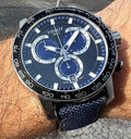  Shop Authentic Tissot Supersport Chrono Black Dial Blue Nylon Strap Watch for Men - T125.617.17.051.03 - Luxxuri