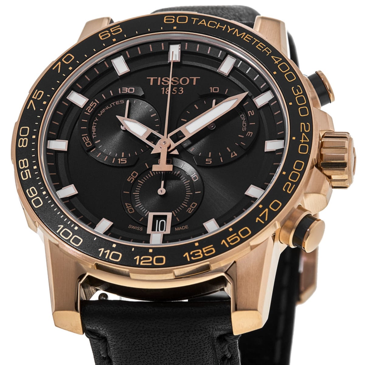  Shop Authentic Tissot Supersport Chrono Black Dial Black Leather Strap Watch for Men - T125.617.36.051.00 - Luxxuri