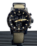  Shop Authentic Tissot Supersport Chrono Black Dial Beige Nylon Strap Watch For Men - T125.617.37.051.01 - Luxxuri