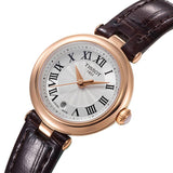  Shop Authentic Tissot Bellissima Small Lady White Dial Brown Leather Strap Watch For Women - T126.010.36.013.00 - Luxxuri
