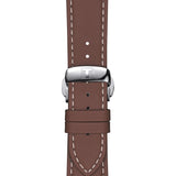  Shop Authentic Tissot Gentleman Silver Dial Brown Leather Strap Watch For Men - T127.410.16.031.00 - Luxxuri