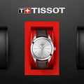  Shop Authentic Tissot Gentlemen Silver Dial Brown Leather Strap Watch for Men - T127.410.16.031.01 - Luxxuri