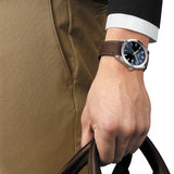  Shop Authentic Tissot Gentleman Blue Dial Brown Leather Strap Watch For Men - T127.410.16.041.00 - Luxxuri