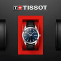  Shop Authentic Tissot Gentlemen Blue Dial Black Leather Strap Watch for Men - T127.410.16.041.01 - Luxxuri