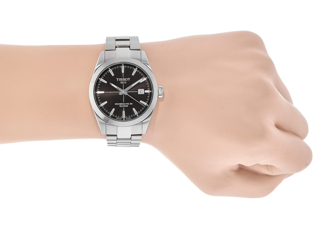  Shop Authentic Tissot Gentleman Powermatic 80 Silicium Black Dial Silver Steel Strap Watch For Men - T127.407.11.061.01 - Luxxuri