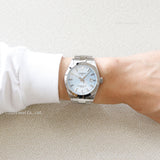  Shop Authentic Tissot Gentleman Powermatic 80 Silicium Ice Blue Silver Steel Strap Watch For Men - T127.407.11.351.00 - Luxxuri