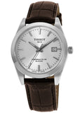  Shop Authentic Tissot Gentleman Powermatic 80 Silicium Silver Dial Brown Leather Strap Watch For Men - T127.407.16.031.01 - Luxxuri
