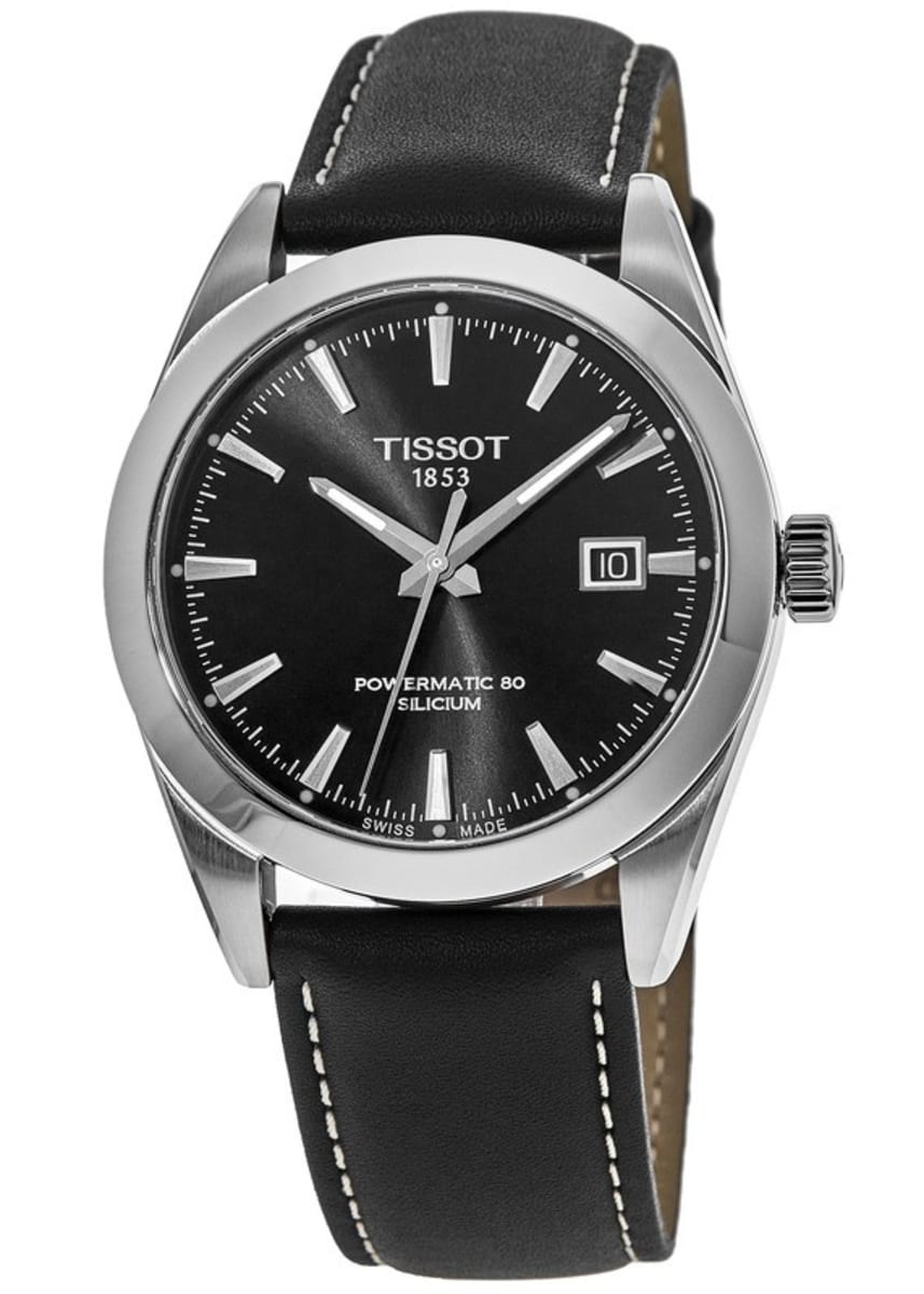  Shop Authentic Tissot Gentleman Powermatic 80 Silicium Black Dial Black Leather Strap Watch For Men - T127.407.16.051.00 - Luxxuri
