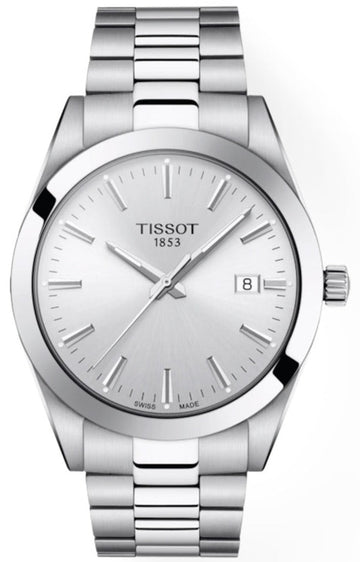  Shop Authentic Tissot Gentleman Silver Dial Silver Steel Strap Watch For Men - T127.410.11.031.00 - Luxxuri