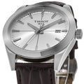  Shop Authentic Tissot Gentlemen Silver Dial Brown Leather Strap Watch for Men - T127.410.16.031.01 - Luxxuri