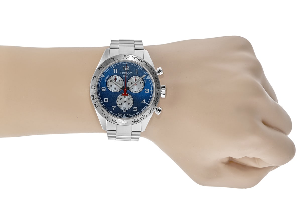  Shop Authentic Tissot PRS 516 Chronograph Blue Dial Blue Steel Strap Watch for Men - T131.617.11.042.00 - Luxxuri