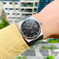 Tissot PRX Powermatic 80 Black Dial Silver Steel Strap Watch For Men - T137.407.11.051.00