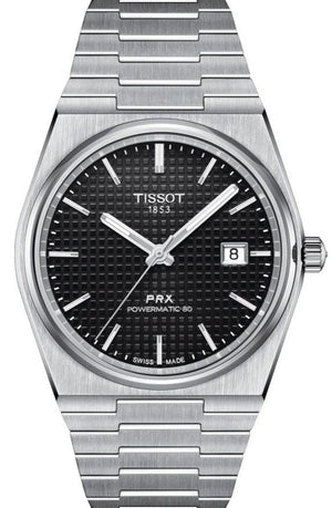 Shop Authentic Tissot PRX Powermatic 80 Black Dial Silver Steel Strap Watch for Men - T137.407.11.051.00 - Luxxuri