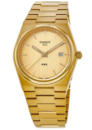  Shop Authentic Tissot PRX Champagne Yellow Gold Dial Gold Steel Strap Watch for Men - T137.410.33.021.00 - Luxxuri