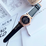  Shop Authentic Versace V-Motif Vintage Logo Black Dial Black Leather Strap Watch for Women - VERE00818 - Luxxuri
