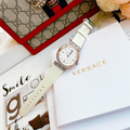  Shop Authentic Versace Greca White Dial White Leather Strap Watch for Women - VELW00120 - Luxxuri