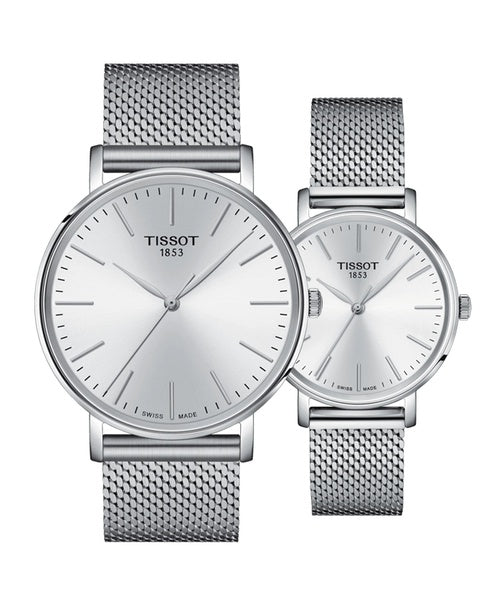  Shop Authentic Tissot Everytime Gent Silver Dial Silver Mesh Bracelet Watch for Men - T143.410.11.011.00 - Luxxuri