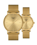 Tissot Everytime Lady Gold Dial Gold Mesh Bracelet Watch for Women - T143.210.33.021.00