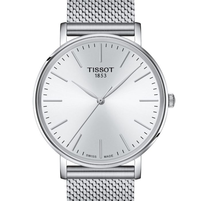  Shop Authentic Tissot Everytime Gent Silver Dial Silver Mesh Bracelet Watch for Men - T143.410.11.011.00 - Luxxuri