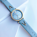  Shop Authentic Versace V-Twist Blue Dial Blue Leather Strap Watch for Women - VELS00319 - Luxxuri