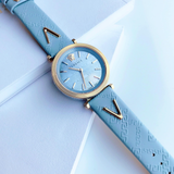  Shop Authentic Versace V-Twist Blue Dial Blue Leather Strap Watch for Women - VELS00319 - Luxxuri