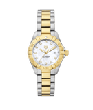 Shop Authentic Tag Heuer Aquaracer Quartz Diamonds Mother of Pearl Dial Two Tone Steel Strap Watch for Women - WBD1423.BB0321 - Luxxuri