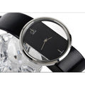  Shop Authentic Calvin Klein Glam Transparent Dial Black Leather Strap Watch for Women - K9423107 - Luxxuri