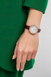 Shop Authentic Emporio Armani Rosa Two Hand White Dial Red Leather Strap Watch For Women - AR11357 - Luxxuri