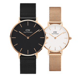  Shop Authentic Daniel Wellington Petite Ashfield Black Dial Black Mesh Strap Watch for Women - DW00100307 - Luxxuri