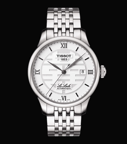 Tissot Le Locle Double Happiness Automatic Silver Dial Silver Steel Strap Watch For Men - T41.1.833.50