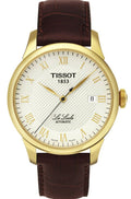  Shop Authentic Tissot Le Locle Automatic Gold Dial Brown Leather Strap Watch For Men - T41.5.413.73 - Luxxuri
