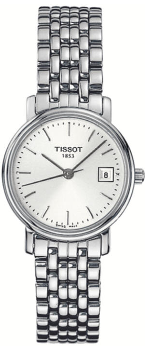  Shop Authentic Tissot T Classic Desire White Dial Silver Steel Strap Watch for Women - T52.1.281.31 - Luxxuri