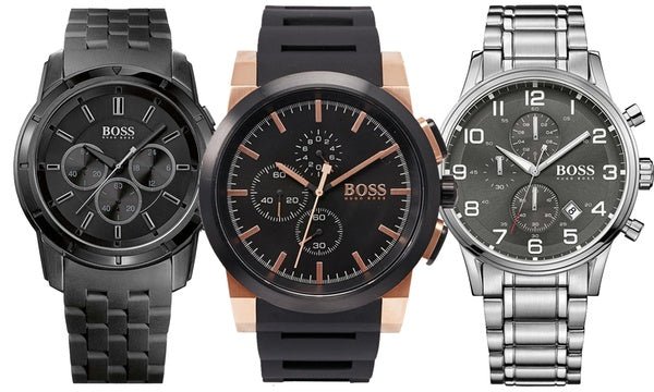  Shop Authentic Hugo Boss Aeroliner Black Dial Silver Steel Strap Watch for Men - 1513181 - Luxxuri
