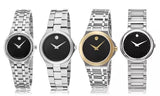  Shop Authentic Movado Veturi Quartz Black Dial Silver Steel Strap Watch for Women - 0606338 - Luxxuri