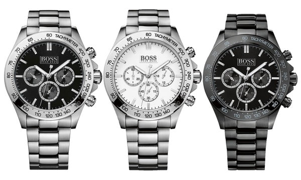 Shop Authentic Hugo Boss Ikon Chronograph White Dial Silver Steel Strap Watch for Men - 1512962 - Luxxuri