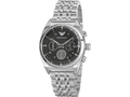  Shop Authentic Emporio Armani Franco Black Dial Silver Steel Strap Watch For Men - AR0373 - Luxxuri