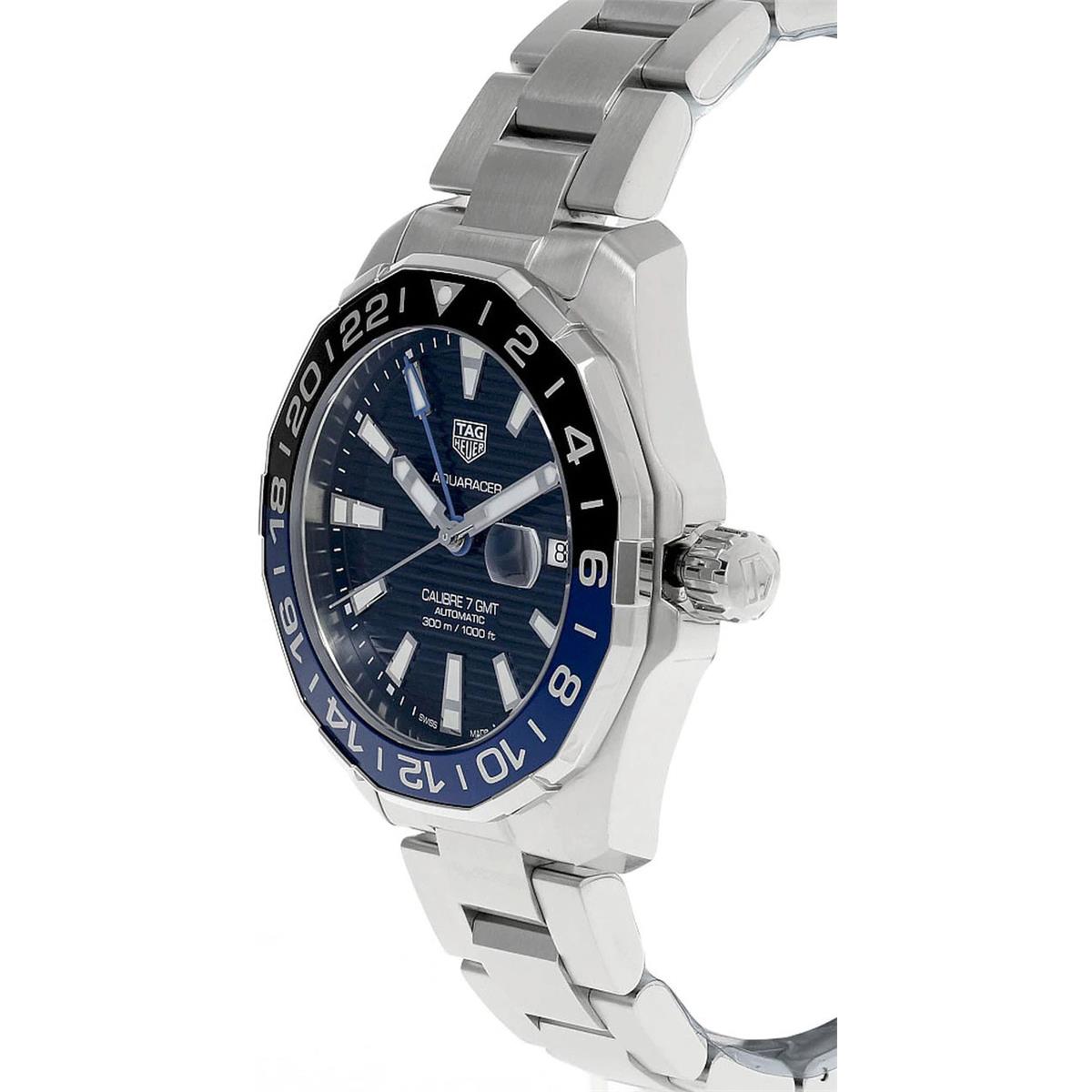  Shop Authentic Tag Heuer Aquaracer GMT Calibre 6 Automatic Blue Dial Silver Steel Strap Watch for Men - WAY201T.BA0927 - Luxxuri