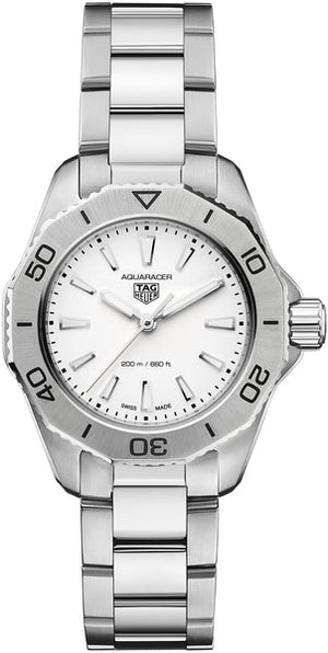  Shop Authentic Tag Heuer Aquaracer Professional 200 Quartz Mother of Pearl Dial Silver Steel Strap Watch for Women - WBP1418.BA0622 - Luxxuri